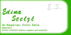 edina stelzl business card